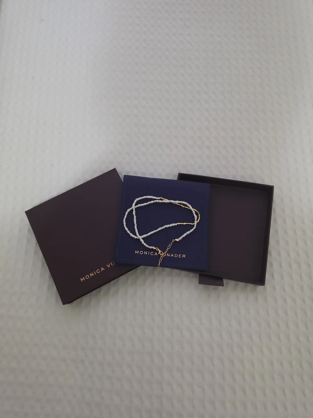 Monica Vinader Mini Nugget Pearl Beaded Necklace